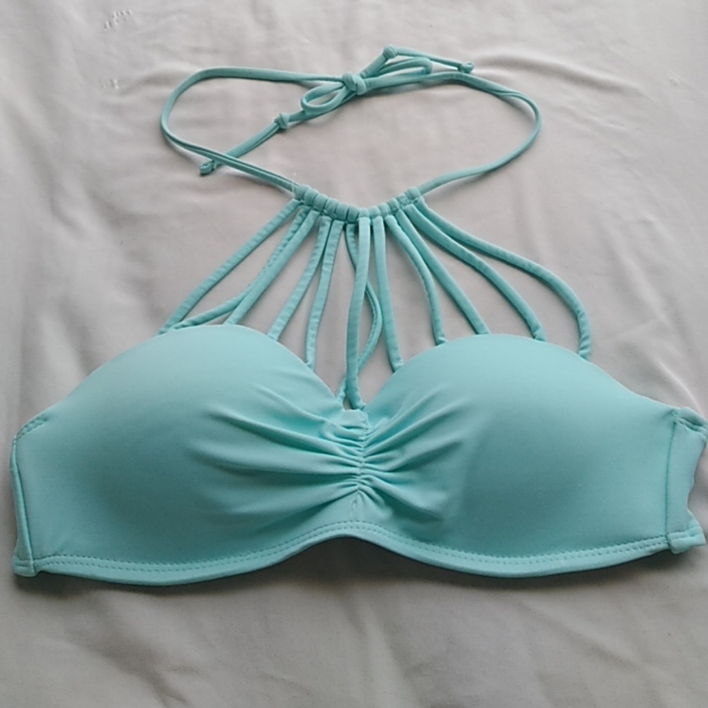 S mint green bathing suit top
